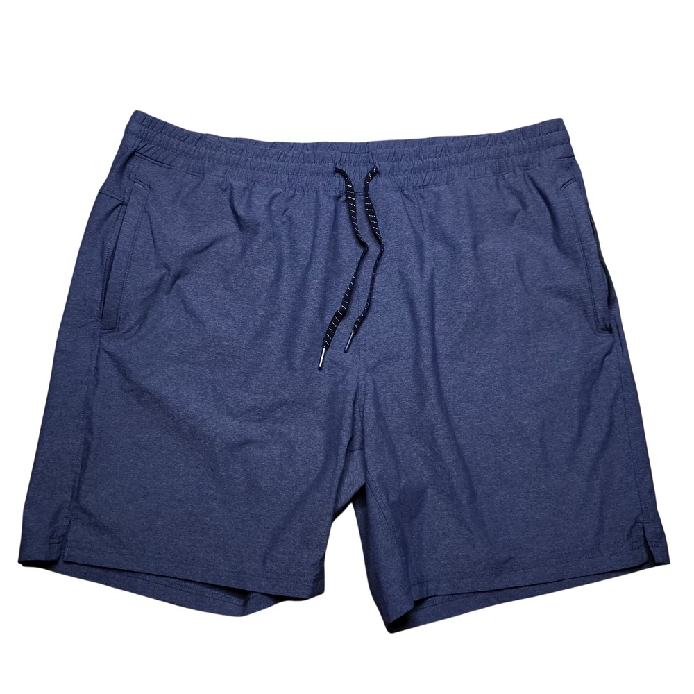 01.ALGO Performance Shorts Mens XXL Navy Blue Stretch Gym Training Athletic